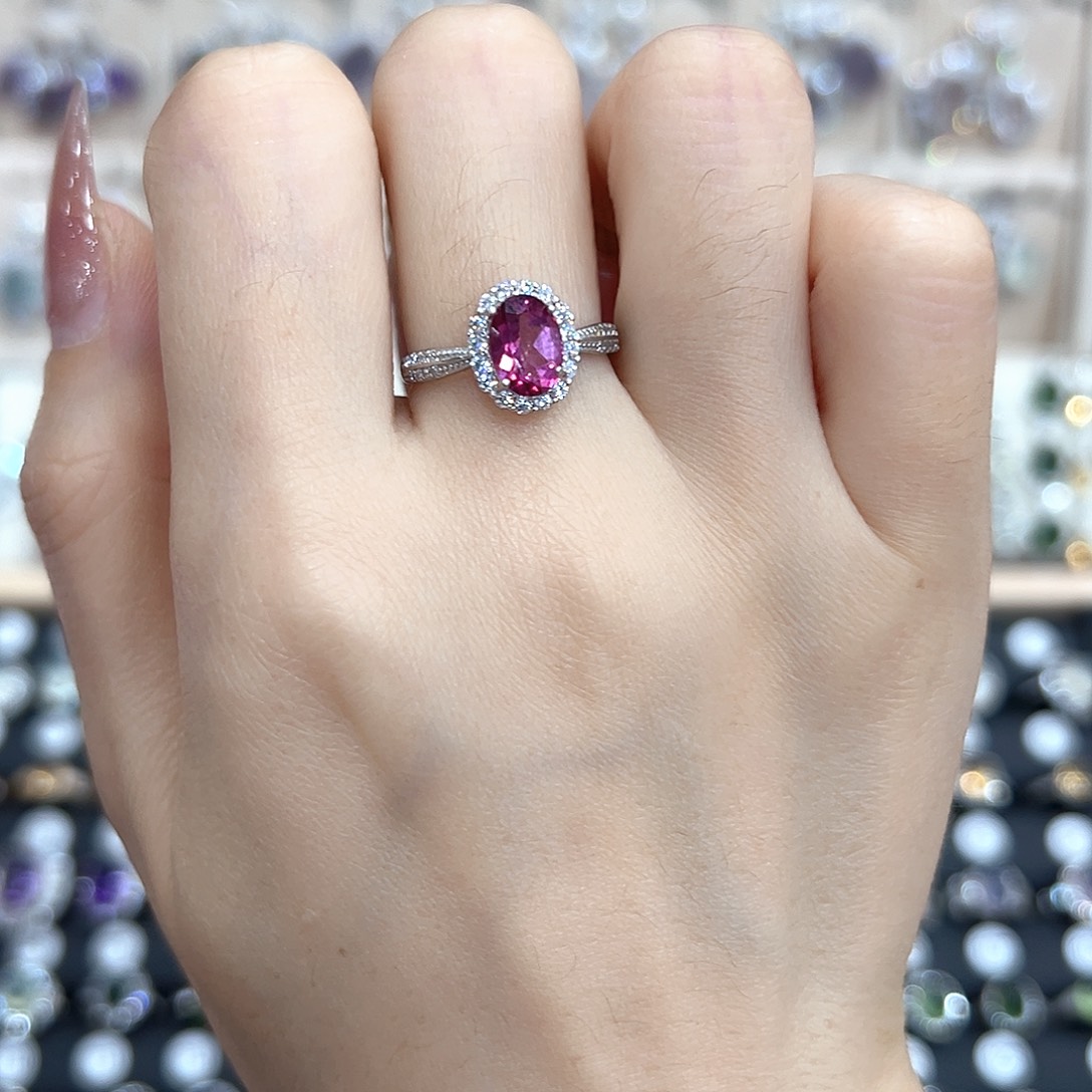 托帕石银S925镶嵌戒指