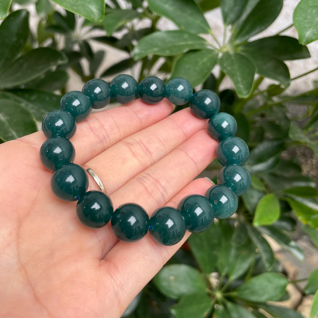 B902老蓝水精品单圈12mm国风手串项链