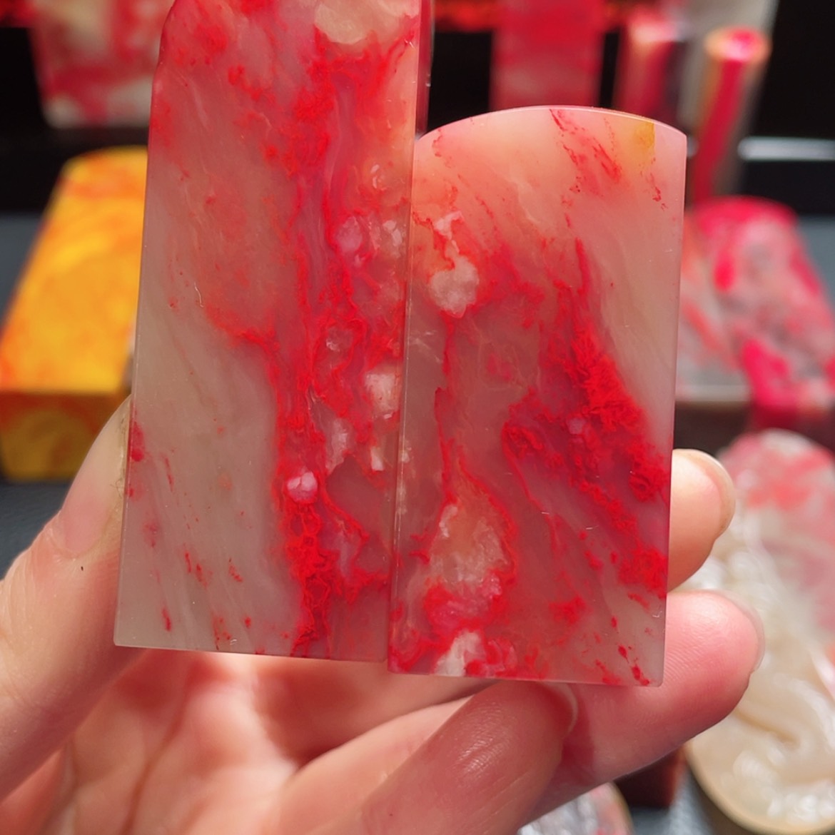 【闪购商品】巴林鸡血石宝**事邵氏鸡血石