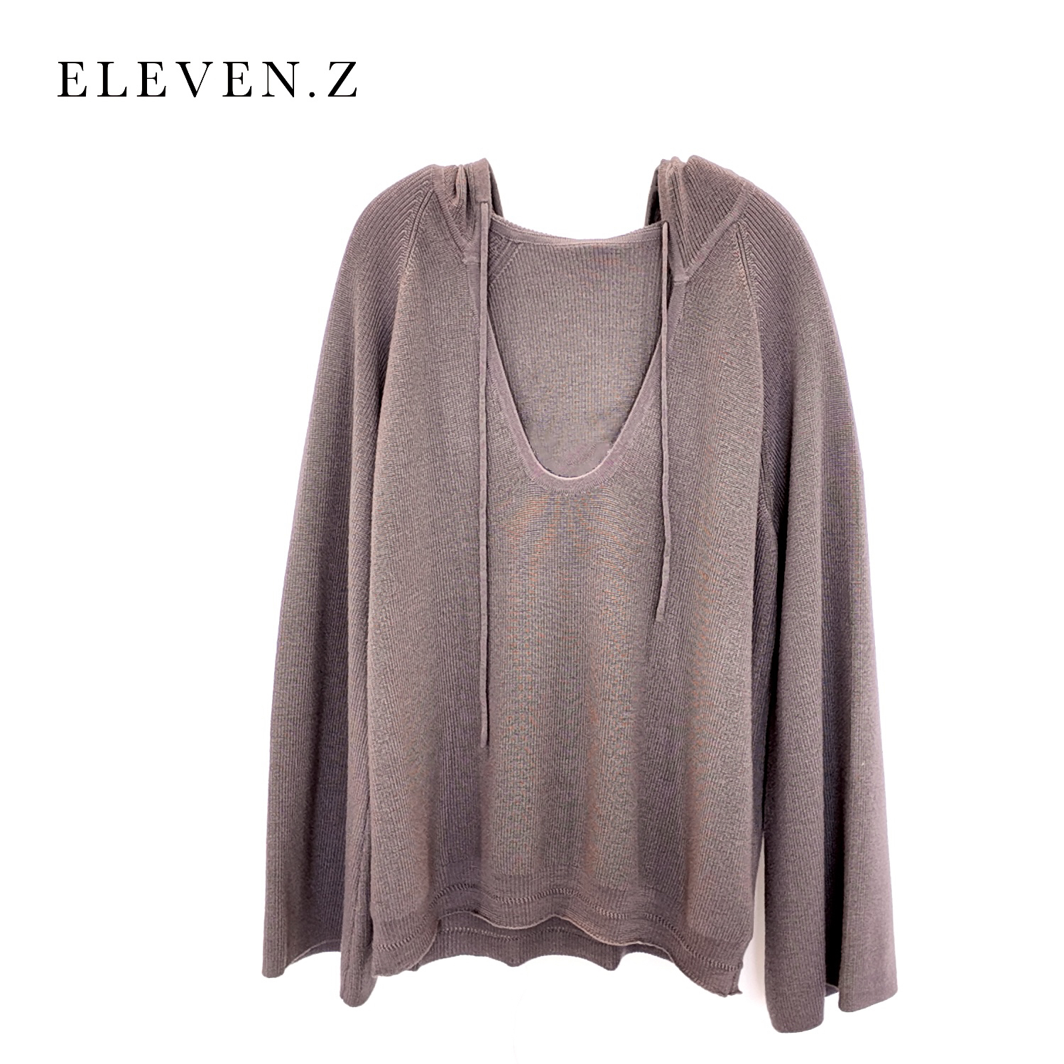 ELEVEN.Z针织燕麦灰三件套
