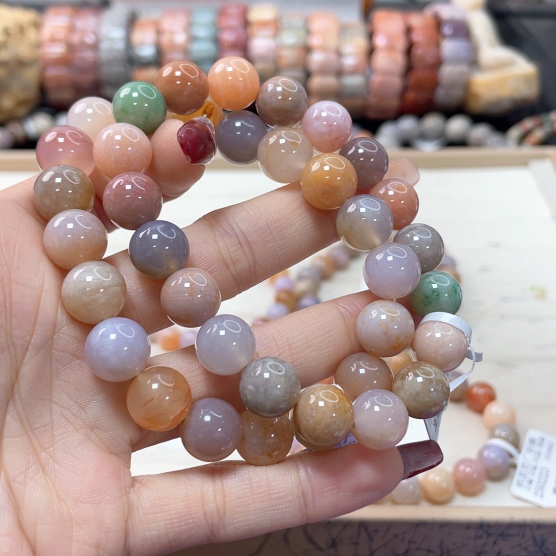 硅化珊瑚（珊瑚玉）手链未镶嵌捌****?696