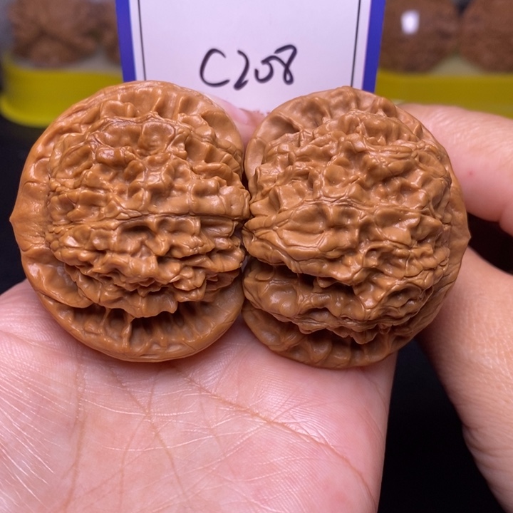 文玩核桃把件49官帽c208