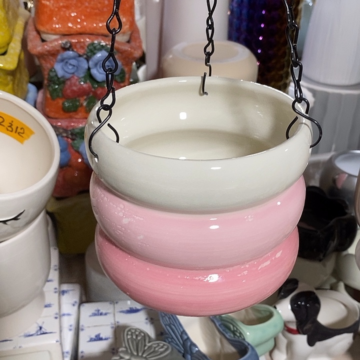 陶盆有孔 瑕疵针孔漏釉介意勿拍外高 10外口12