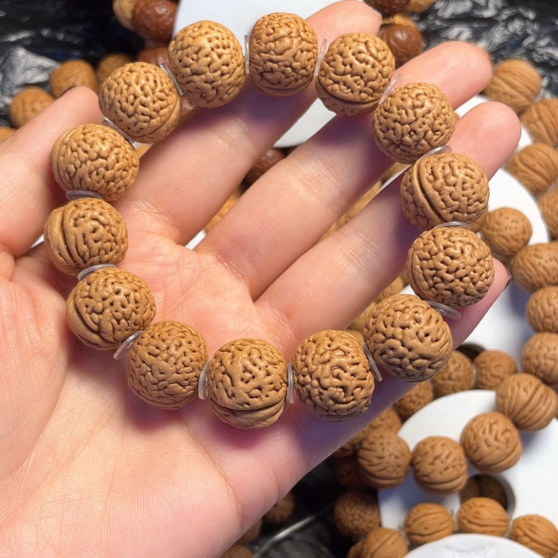桃木拐**丢桃核手串18+圆周率