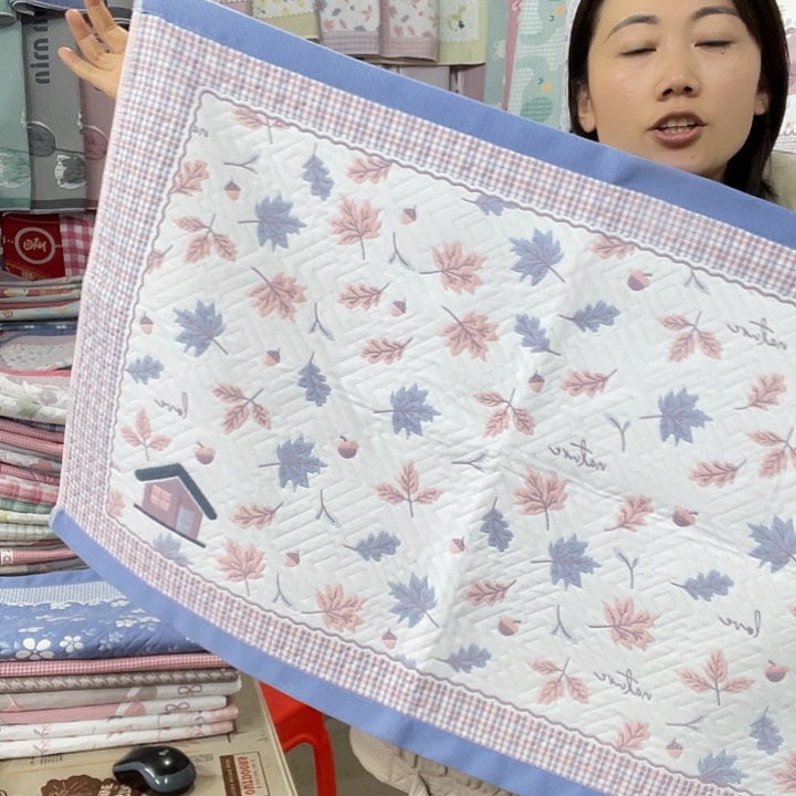 棉特价促销蓝色枫叶