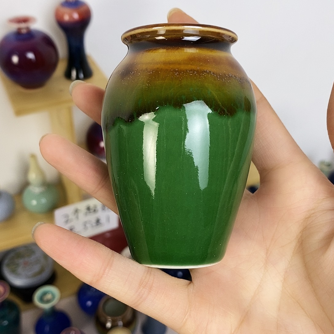 摆件景德镇高温陶瓷小花瓶