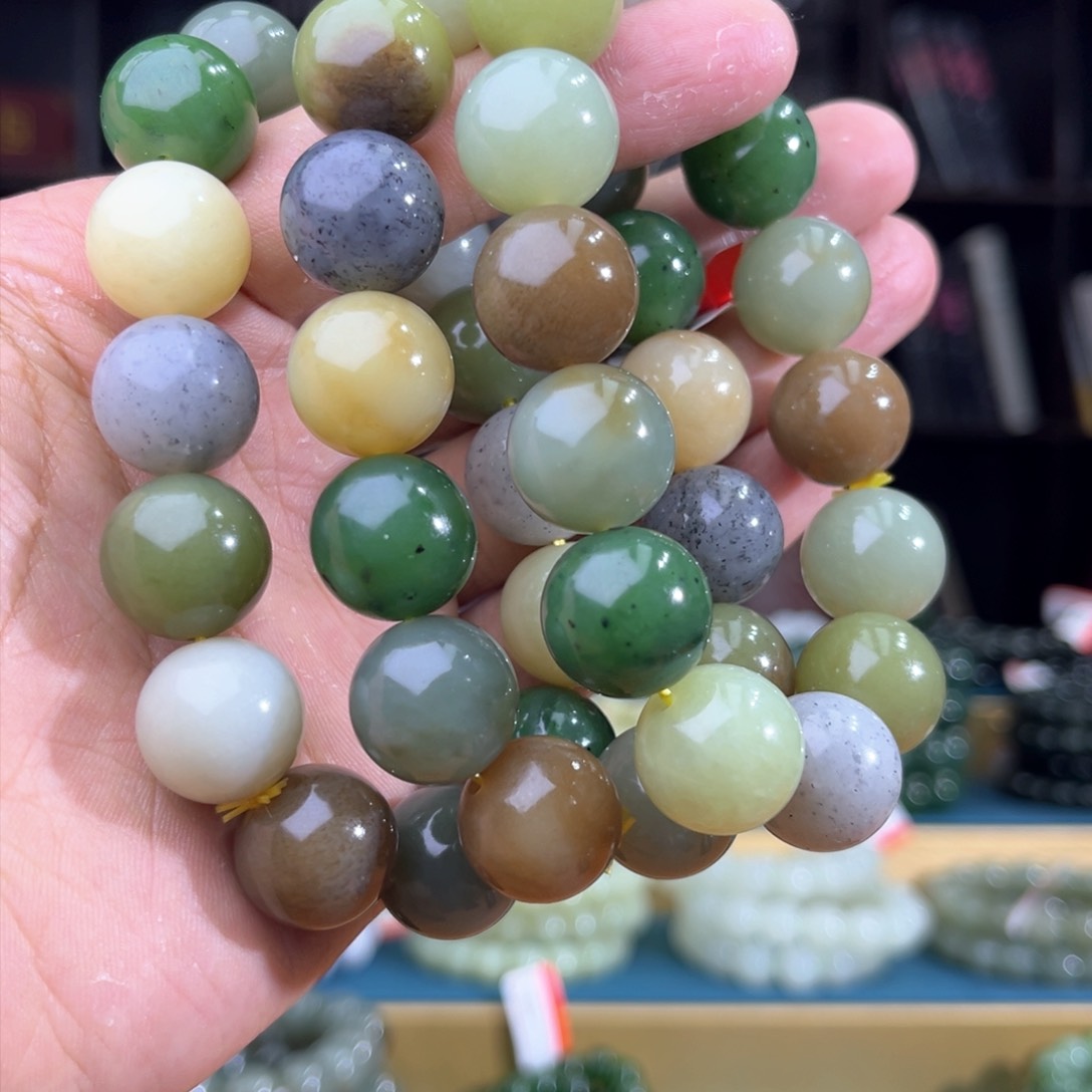 和田玉未镶嵌手串纯天然和田玉多宝手串卡16多样性发其一