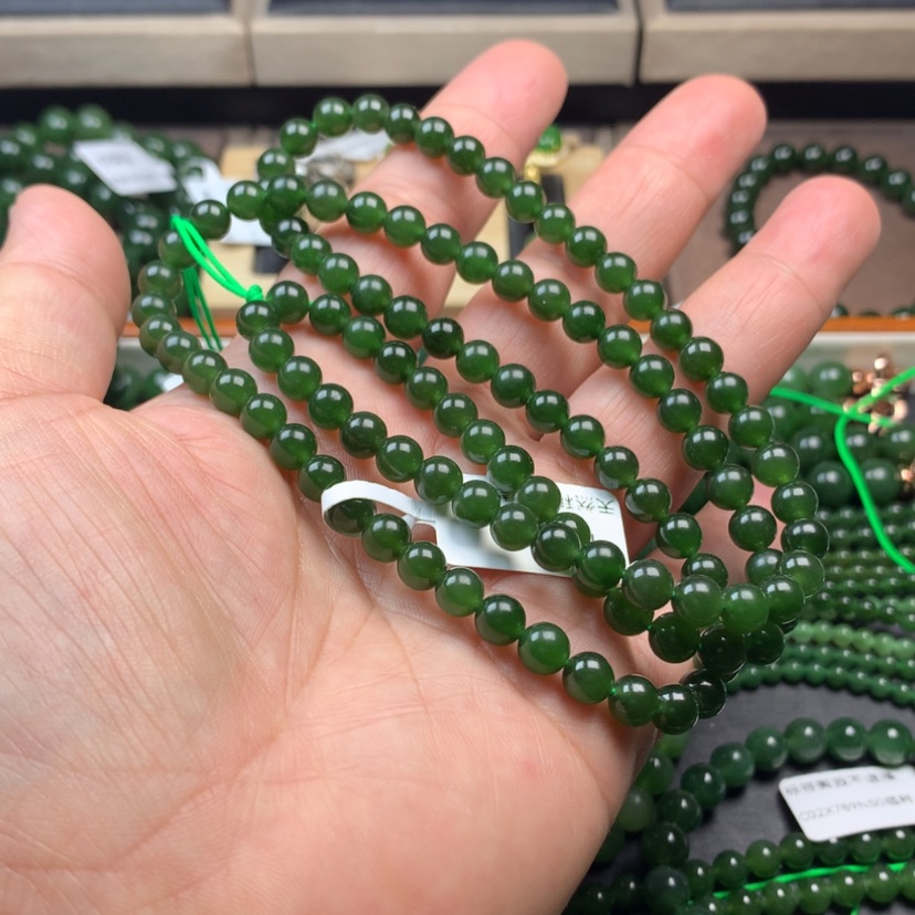 【闪购商品】和田玉（碧玉）颈饰未镶嵌雨*6m m