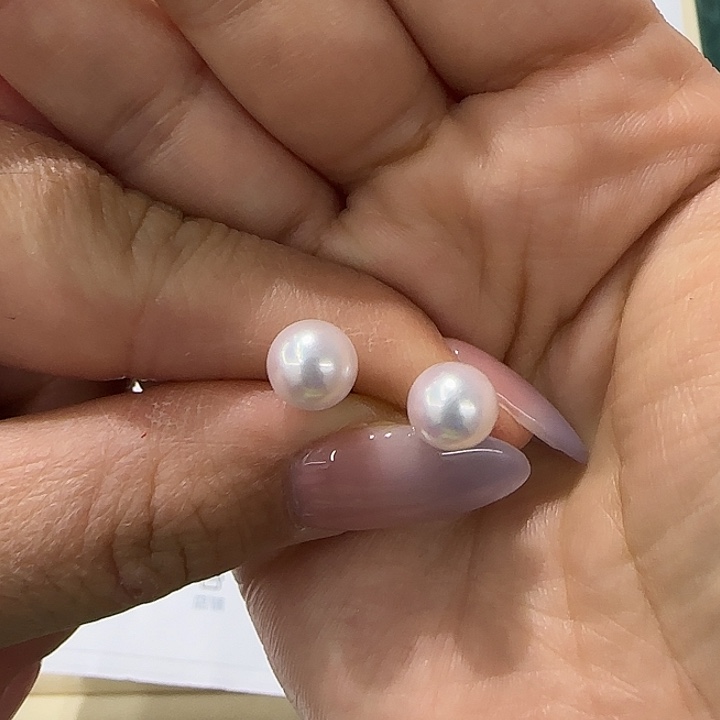 海水珍珠耳饰18K金镶嵌
