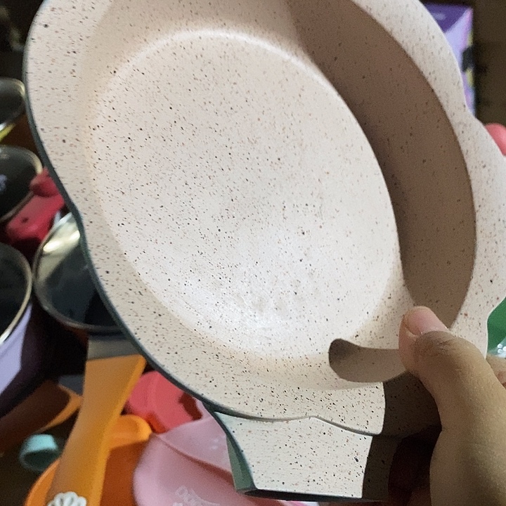 糖****花朵蓝色煎锅锅体有划痕