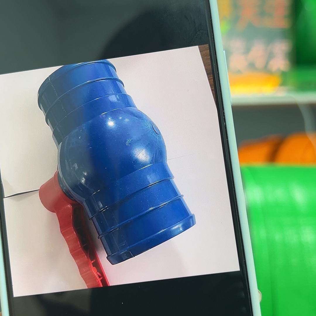 2.5寸蓝色直通阀门开关一个