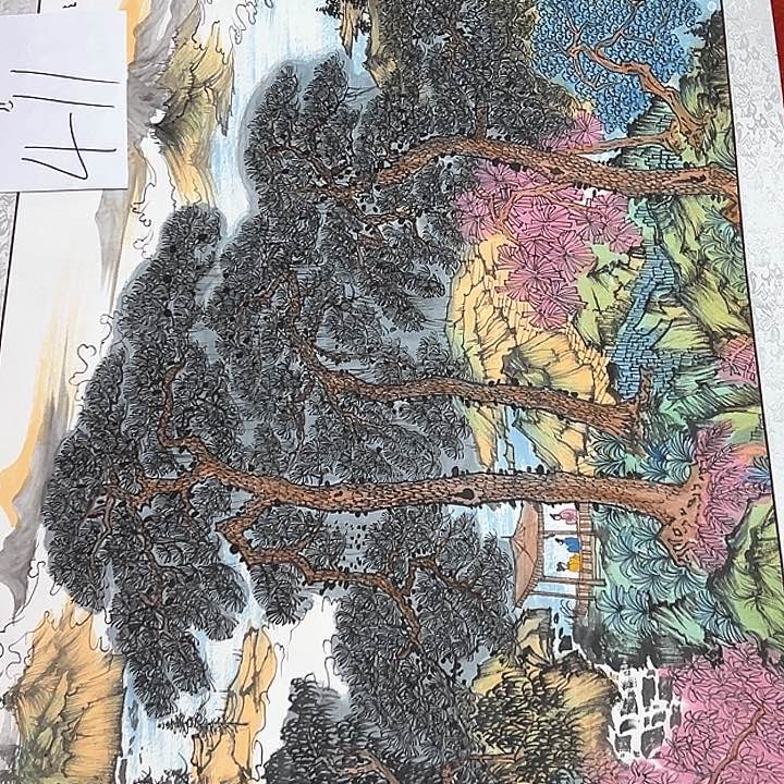 国画新年快乐纯手绘图