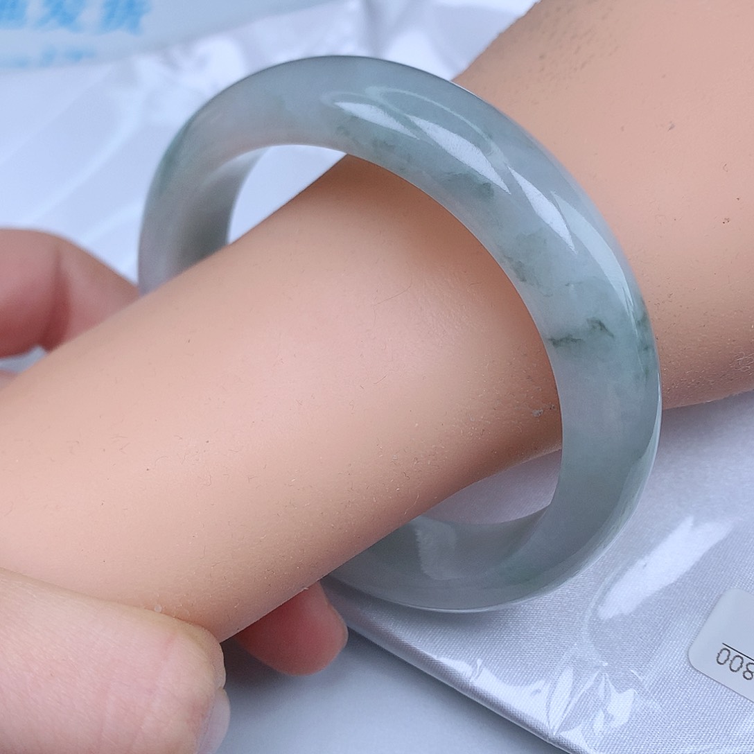 翡翠手镯未镶嵌竹**廊天然