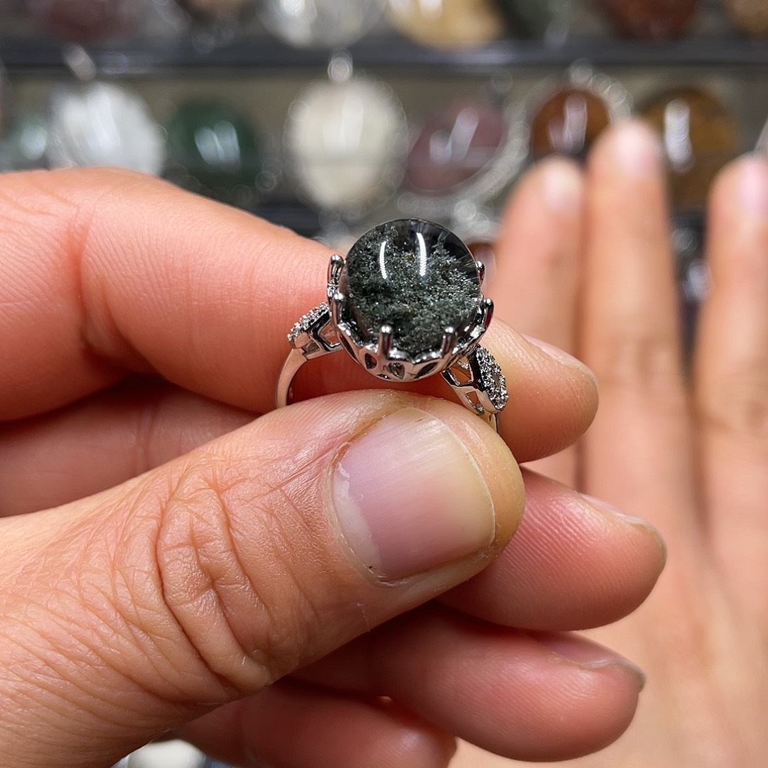 【闪购商品】水晶珠宝半成品银S925镶嵌戒指