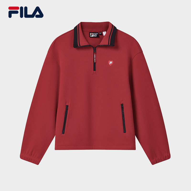 Fila/斐乐女款内搭长袖运动时尚户外休闲秋季舒适翻领F11W619201F