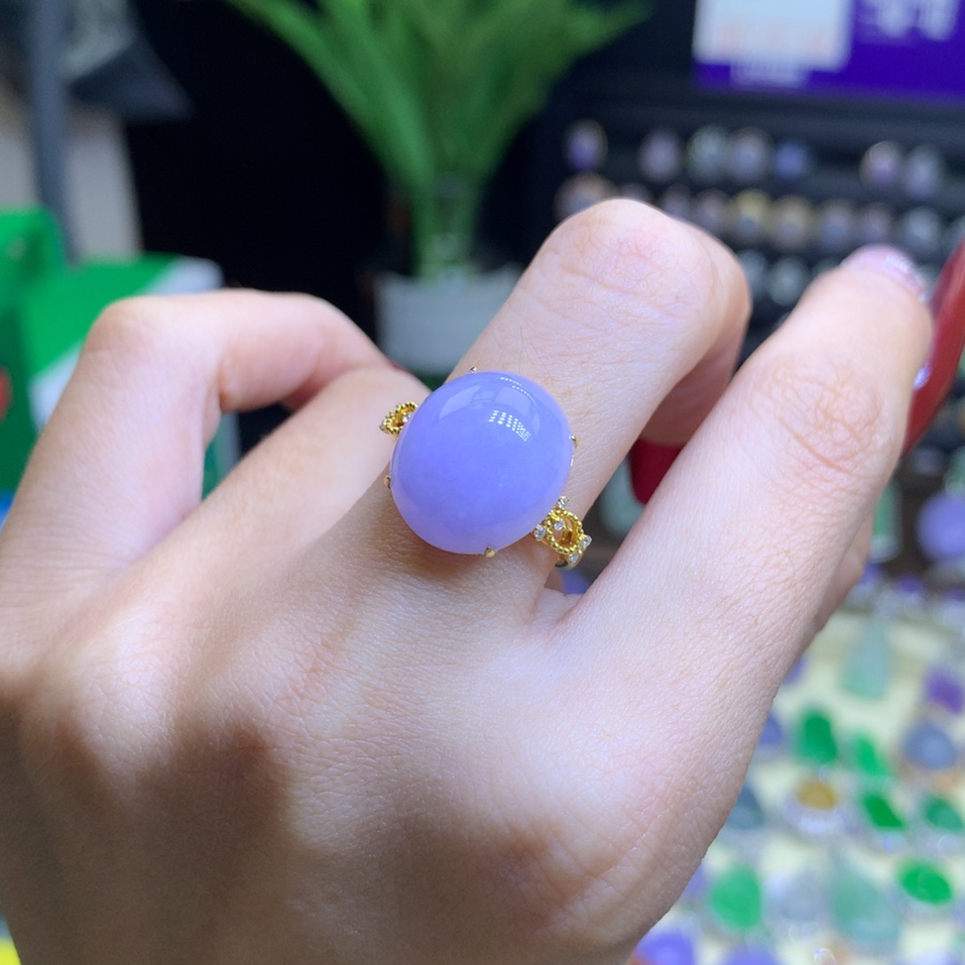 翡翠颈饰18K金镶嵌天然