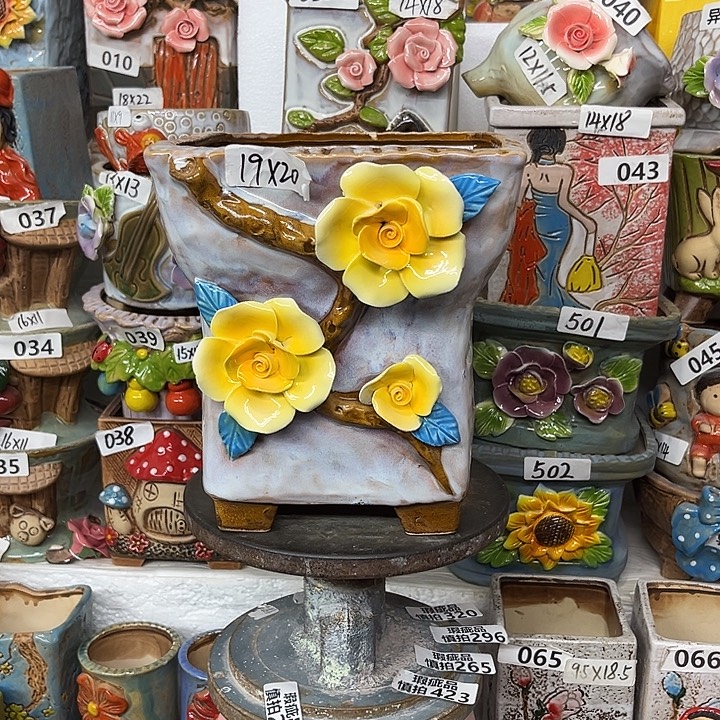 粗陶材质多肉花盆