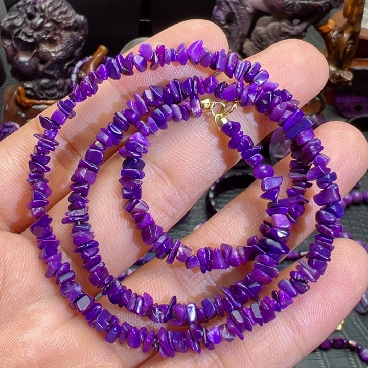 苏纪石（舒俱来）项链18K金镶嵌