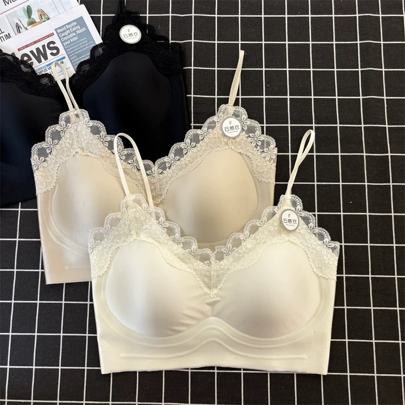 性感蕾丝美背内衣收副乳聚拢防下垂裹胸女夏季软支撑舒适无痕抹胸