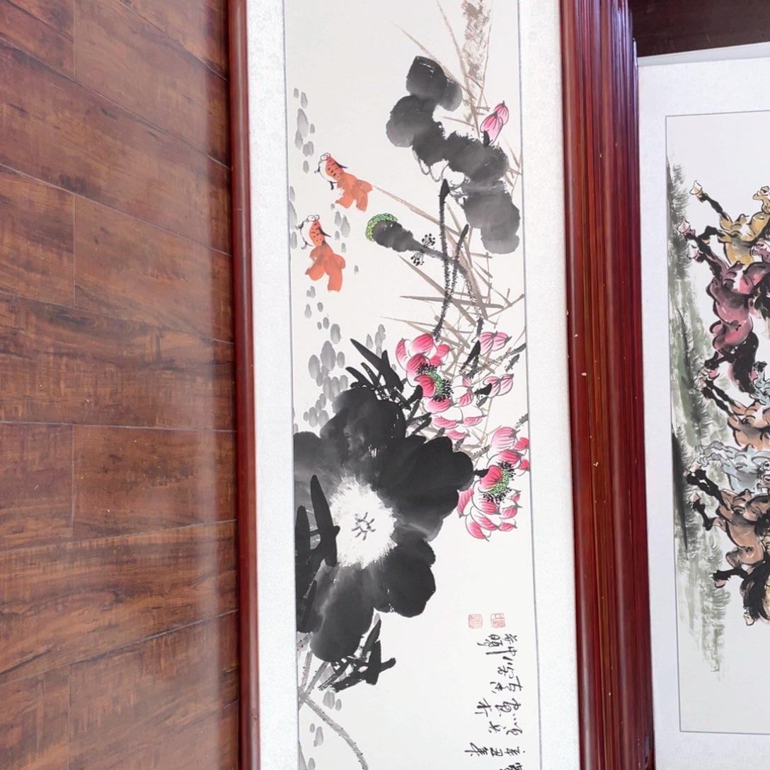 国画带框尺寸48*163厘米