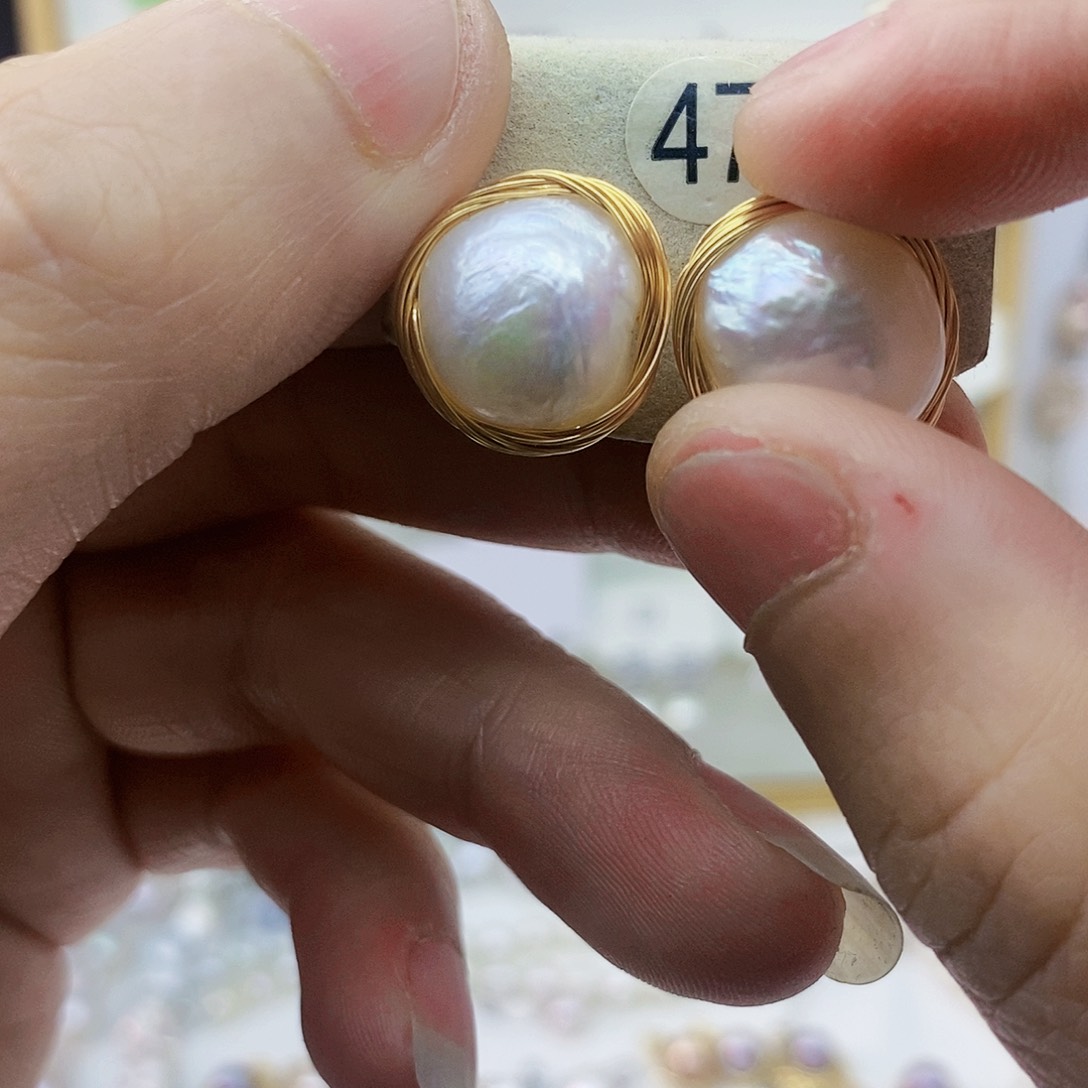 淡水珍珠耳饰未镶嵌