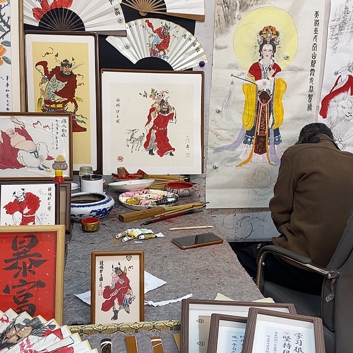 还***好国画宣纸张老师画画