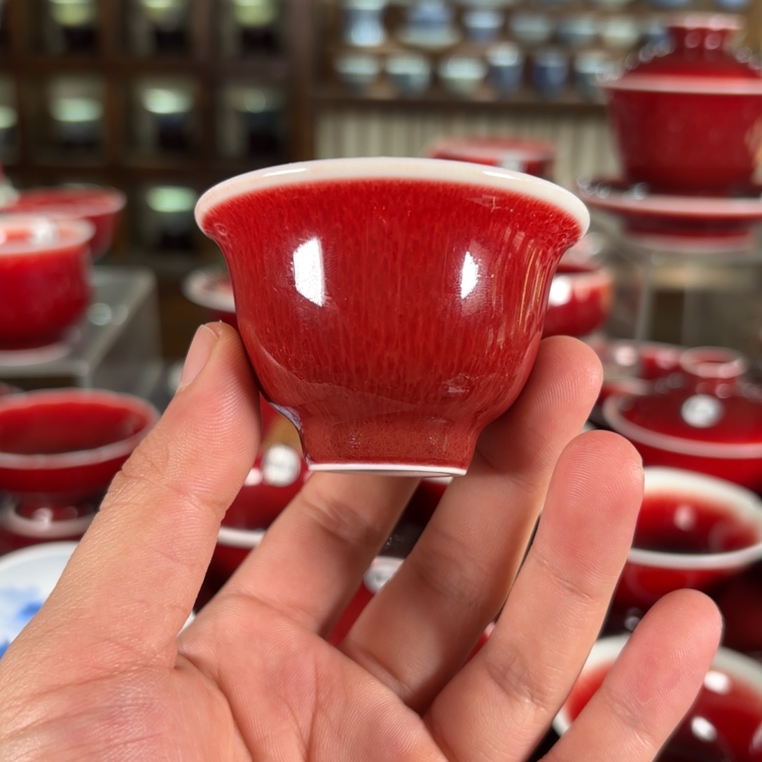 杯子景德镇原矿郎红杯
