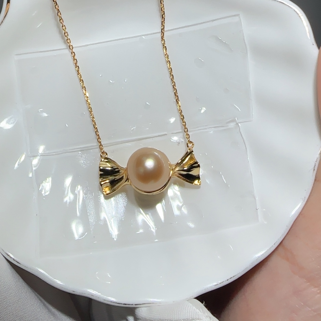 银S925镶嵌海水珍珠颈饰