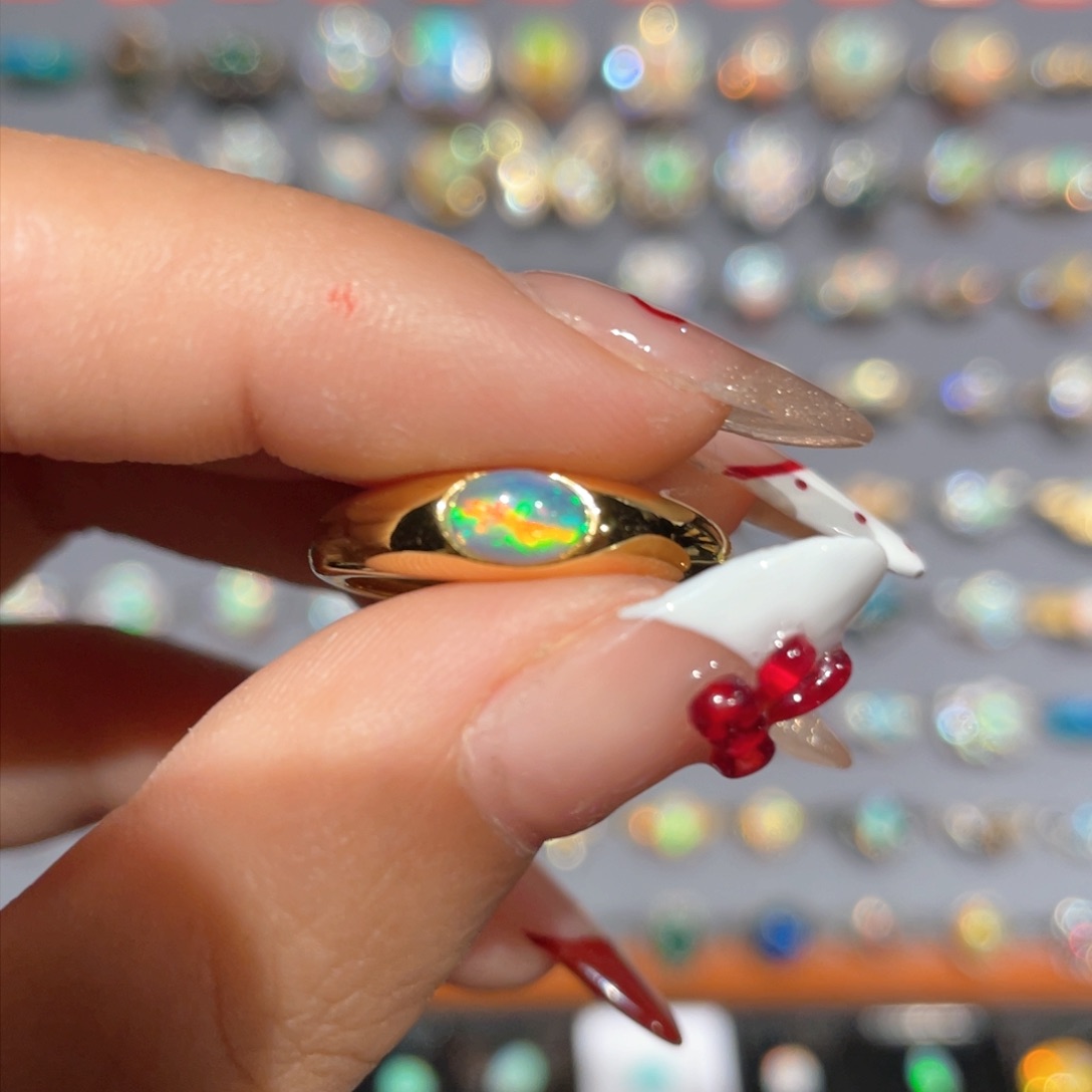 欧泊欧泊戒指银S925镶嵌