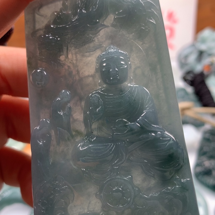 翡翠颈饰未镶嵌保真天然A货翡翠