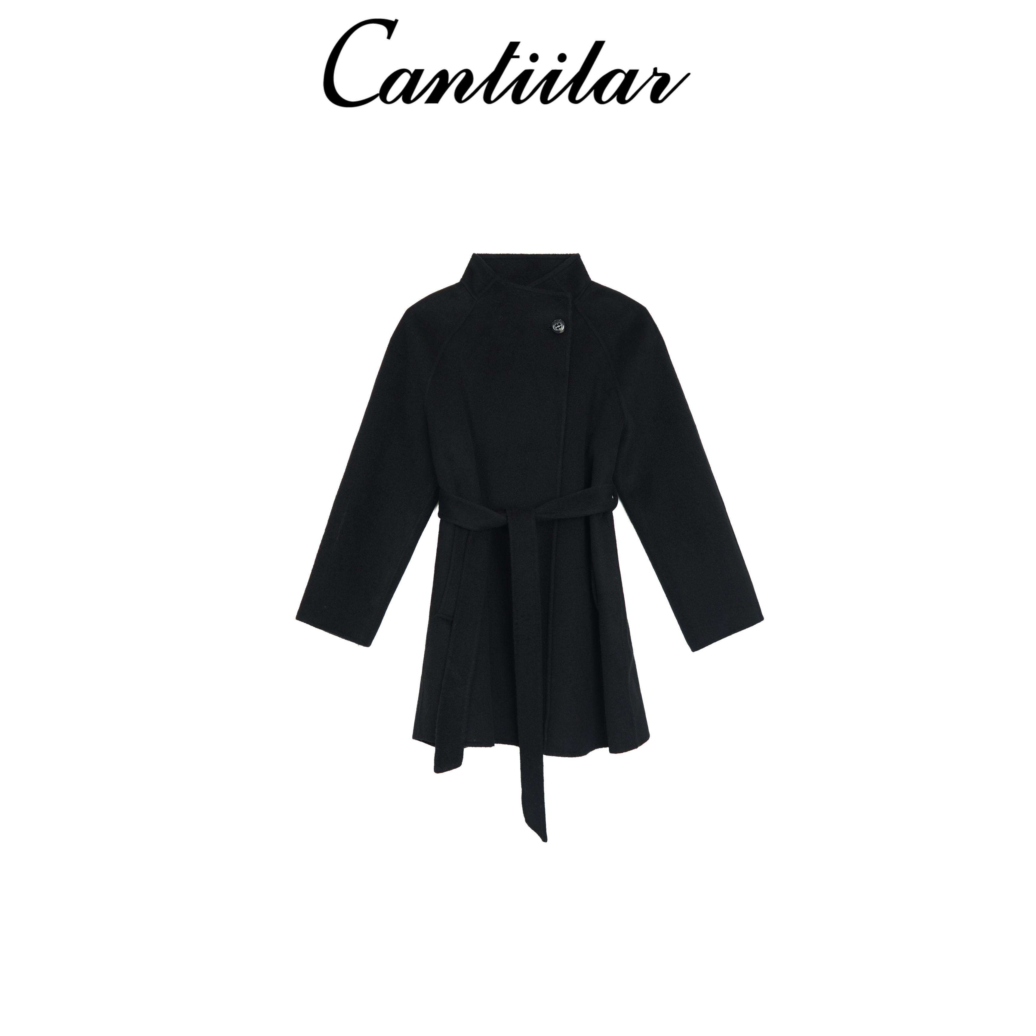 CANTIILAR  “女主人”立领气质山羊绒羊毛呢大衣外套  DY1005 
