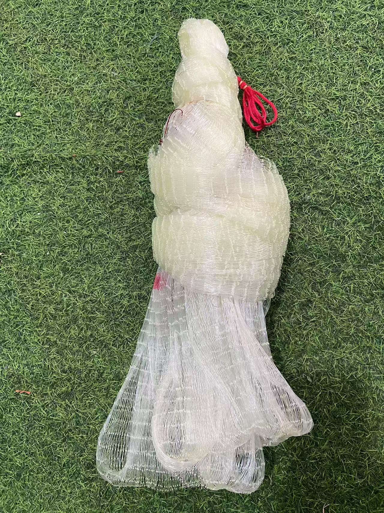 鱼线撒网老式传统手抛网机织款抡网不吸水切水快