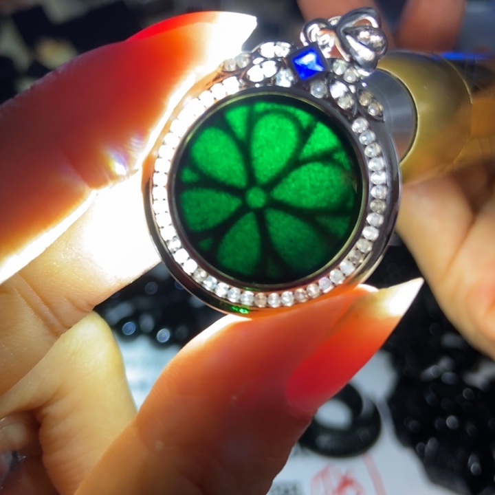 翡翠银S925镶嵌颈饰墨翠