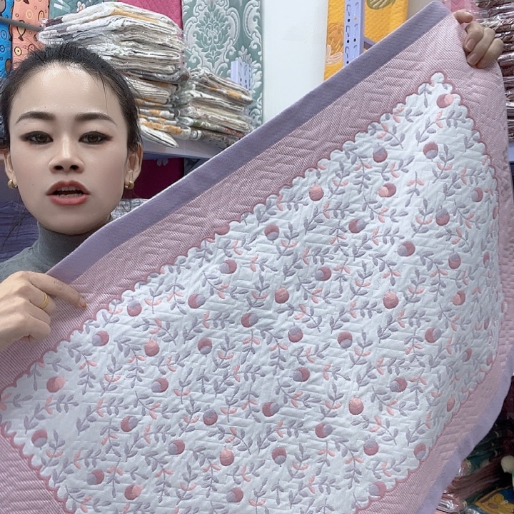 棉紫色小樱桃纯棉