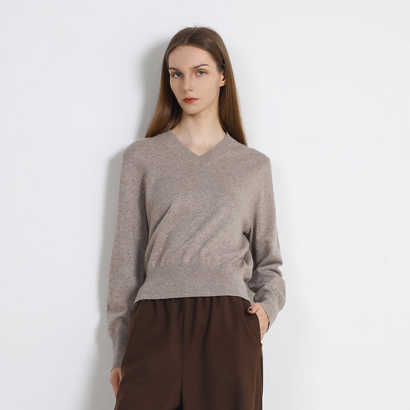 Jane express/简表达25年春季新款毛衫长袖针织绵羊毛CMS52003