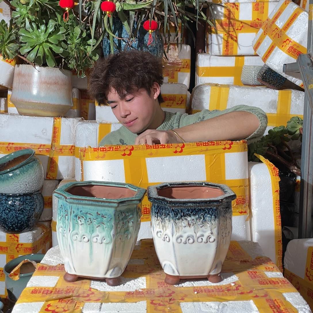 红陶宜兴紫砂花盆