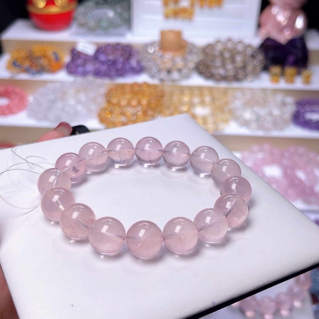 水晶手串未镶嵌静*天然水晶13mm