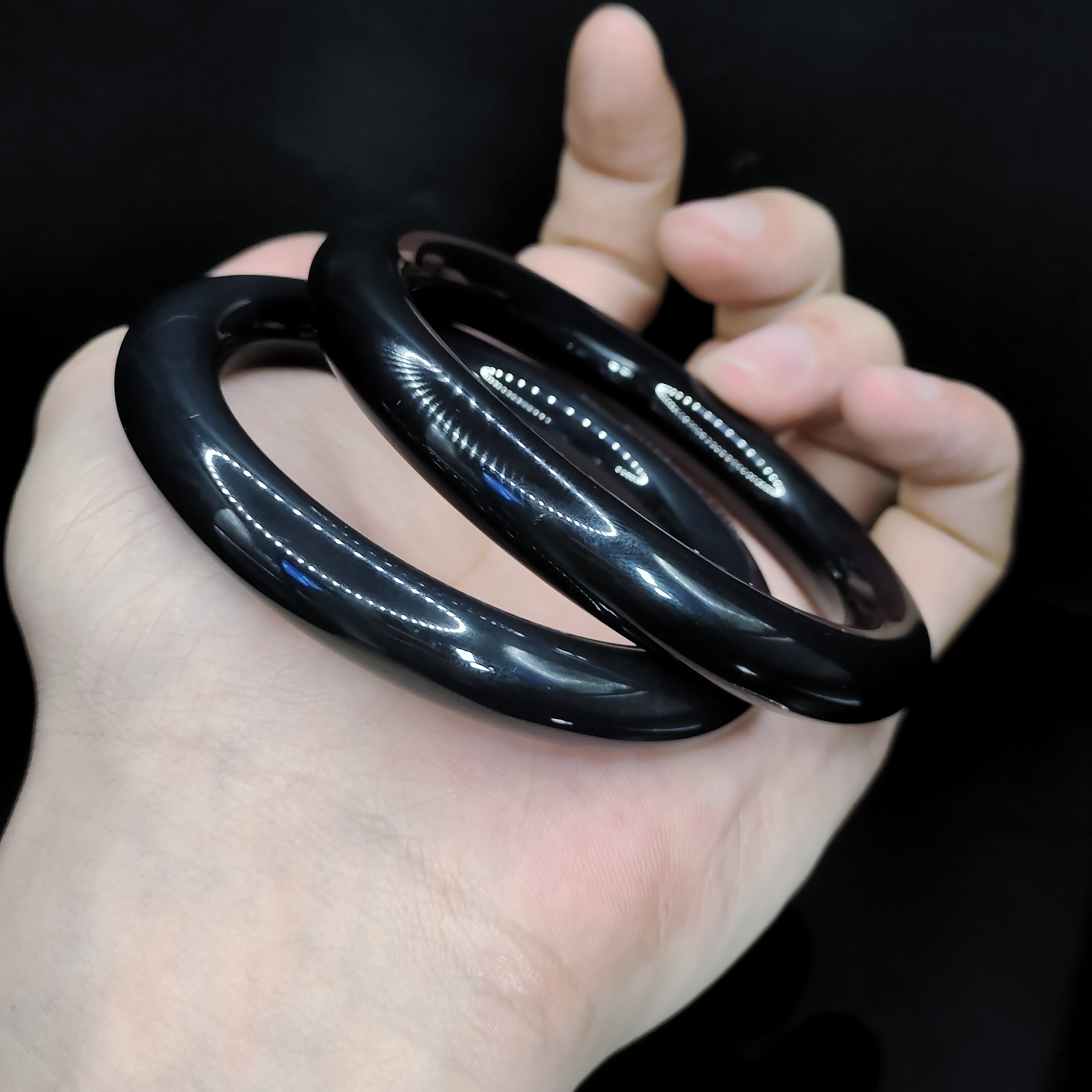 【老三珠宝】和田玉美人条手镯X6【多样性发其一】圈口52-63mm