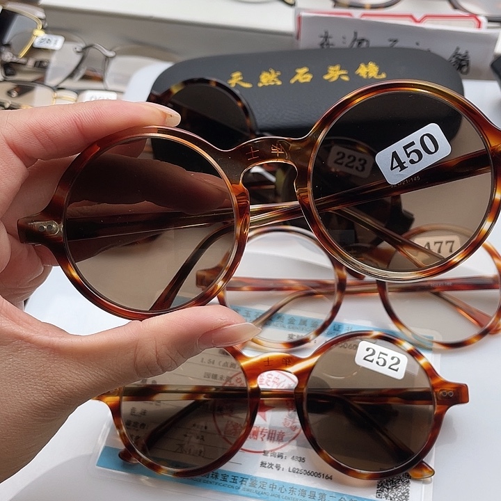 天然水晶石头眼镜