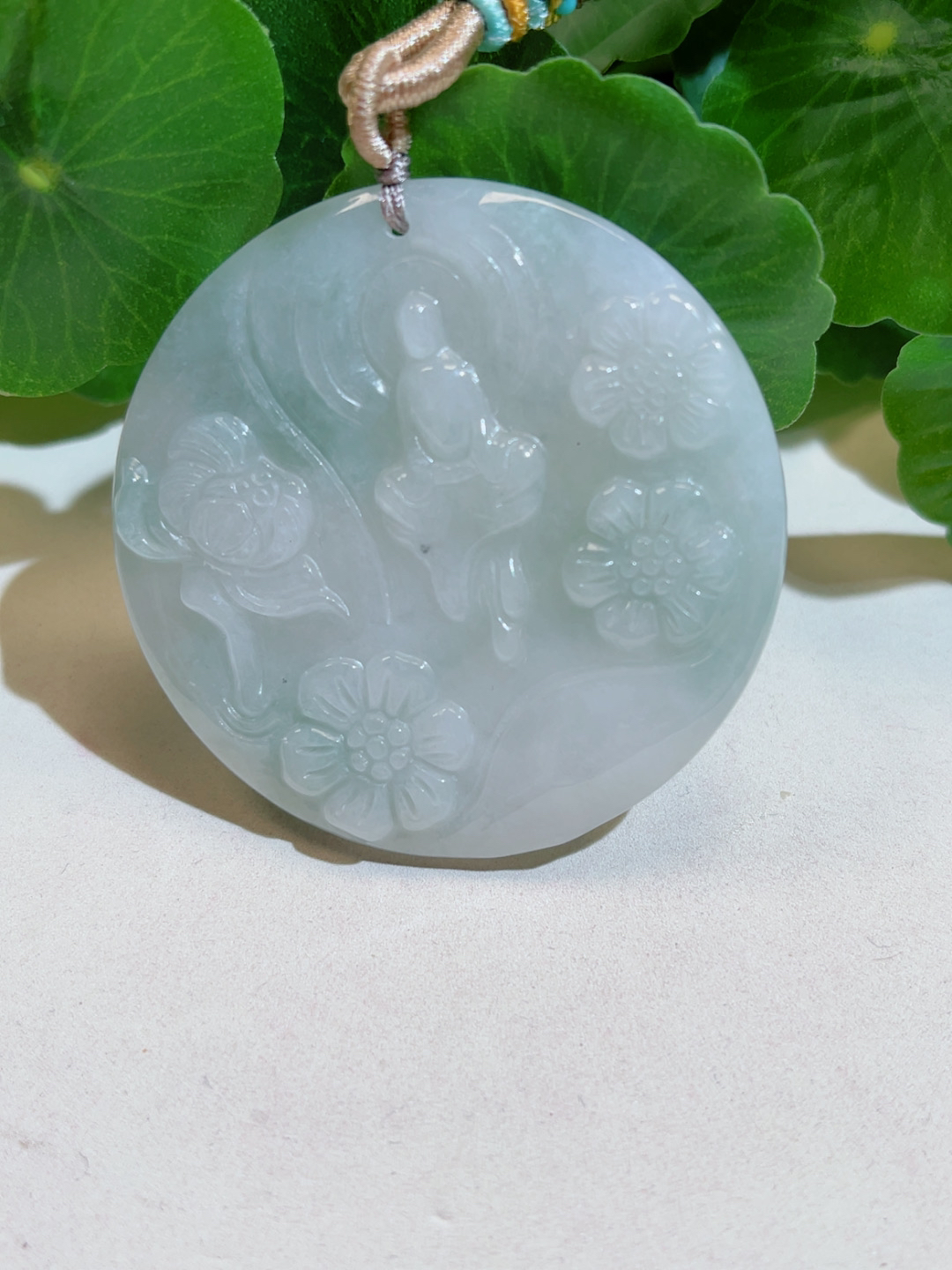 天然a货缅甸翡翠悟道挂件