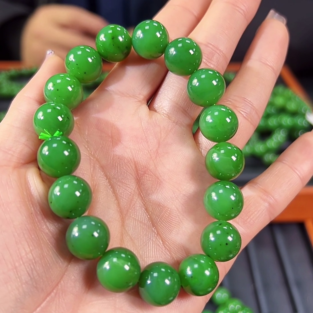 和田玉（碧玉）未镶嵌手链卡12