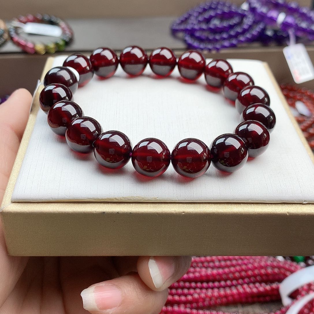 石榴石手串未镶嵌蒋*秣12