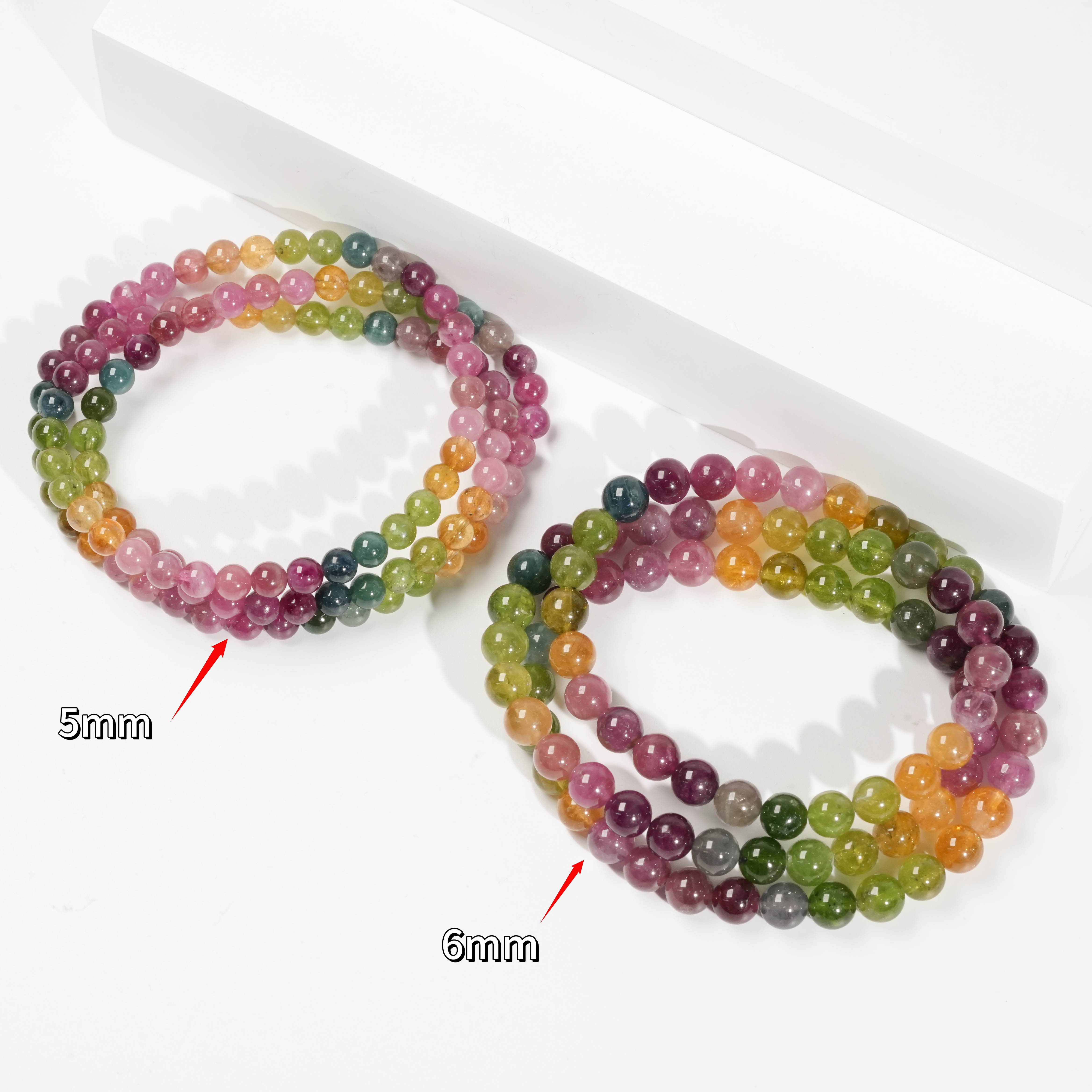 【星浩珠宝】万象春彩碧玺多圈手串23-9T144H488【多样性发一件】