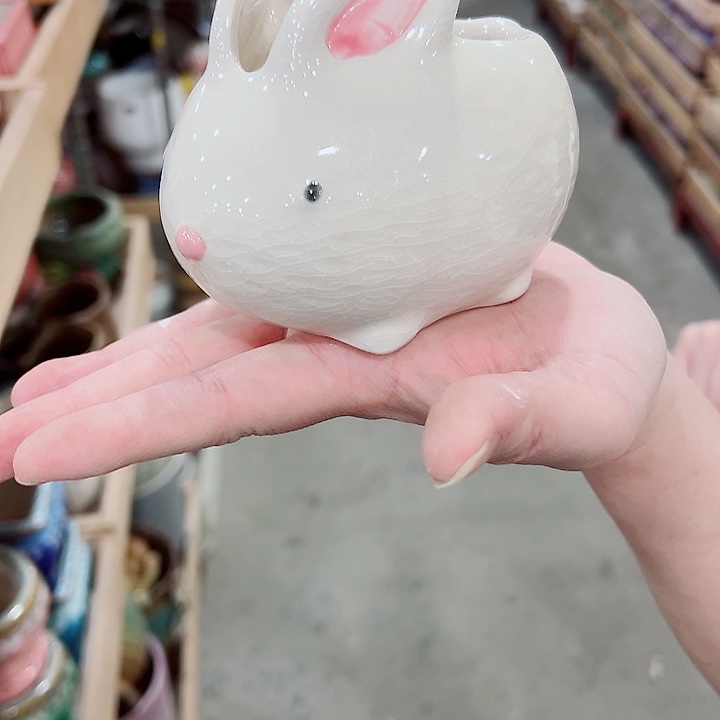 有孔，凑单福利满10元发货陶瓷多肉花盆！