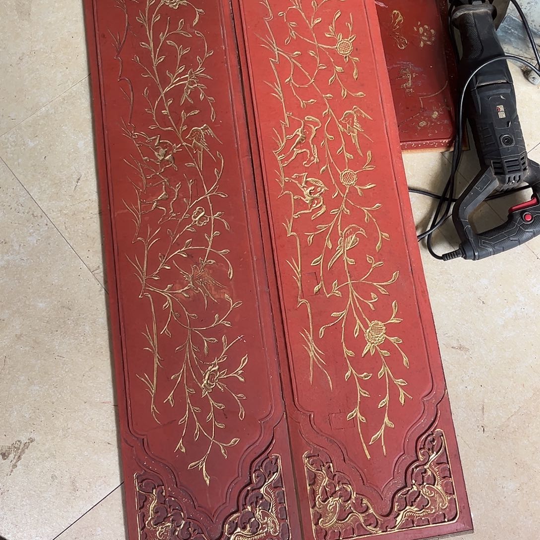 清***爽香榧木木雕.花板.家具.古建构件.卡子花.结子