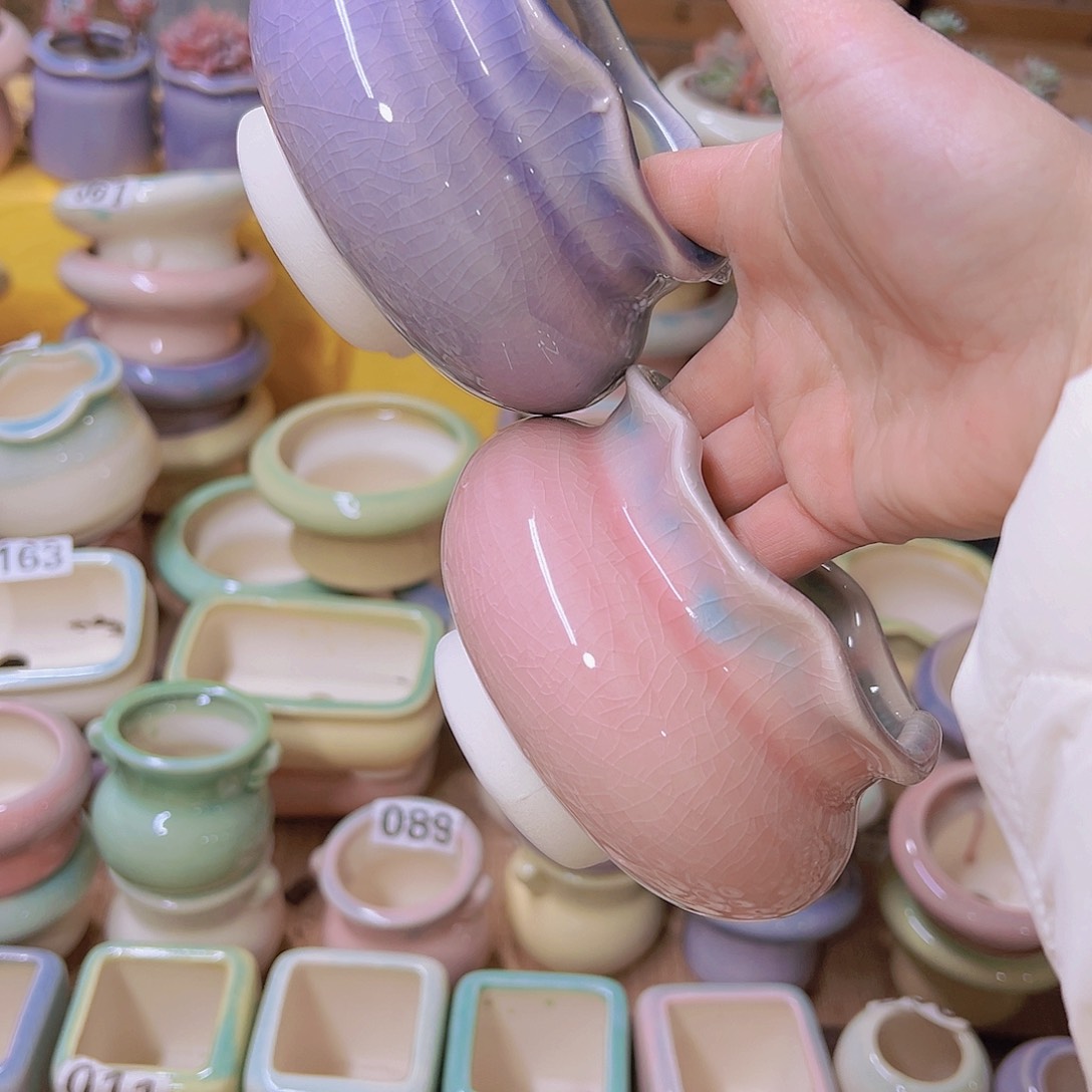 红陶陶瓷花盆当场满12包邮