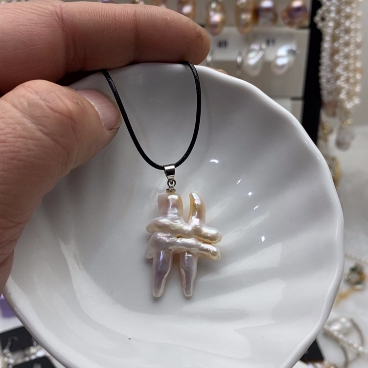 合金颈饰淡水珍珠392