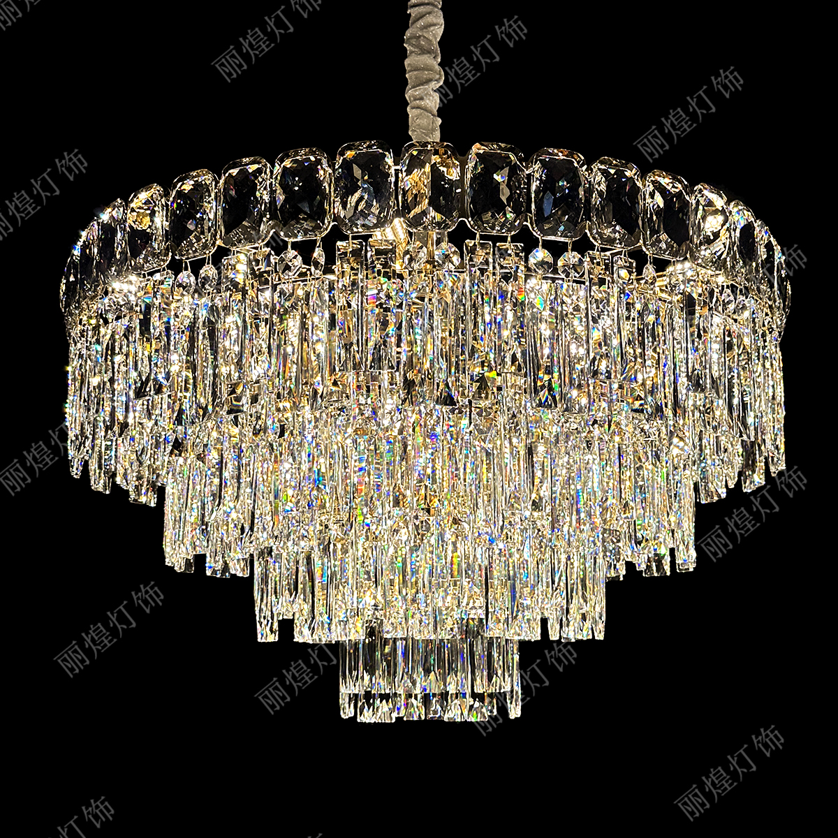 【丽煌灯饰】现代轻奢简约客厅餐厅卧室水晶吊灯别墅家用新款灯具