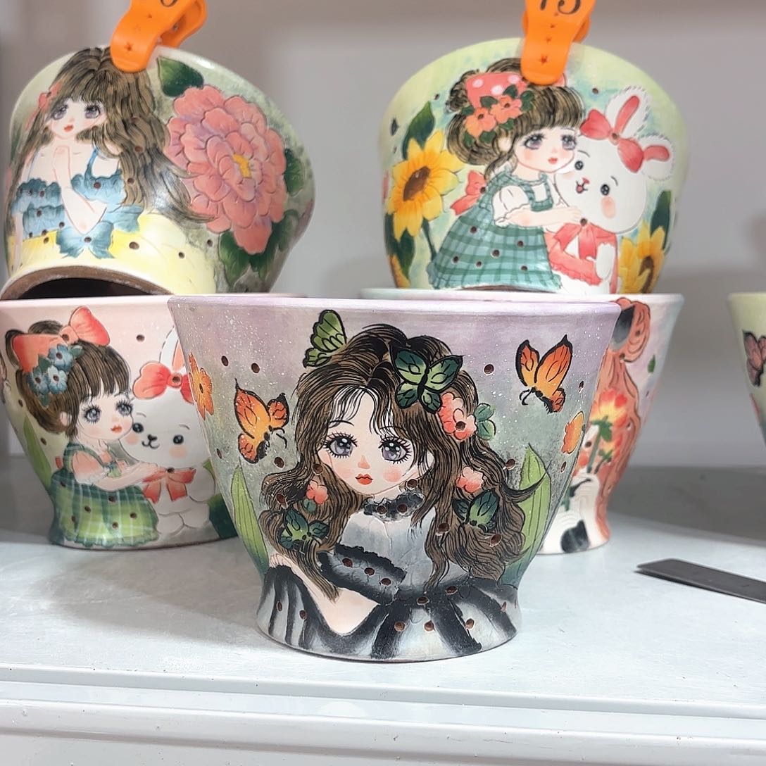 紫砂花盆手工花盆默认微瑕15/12