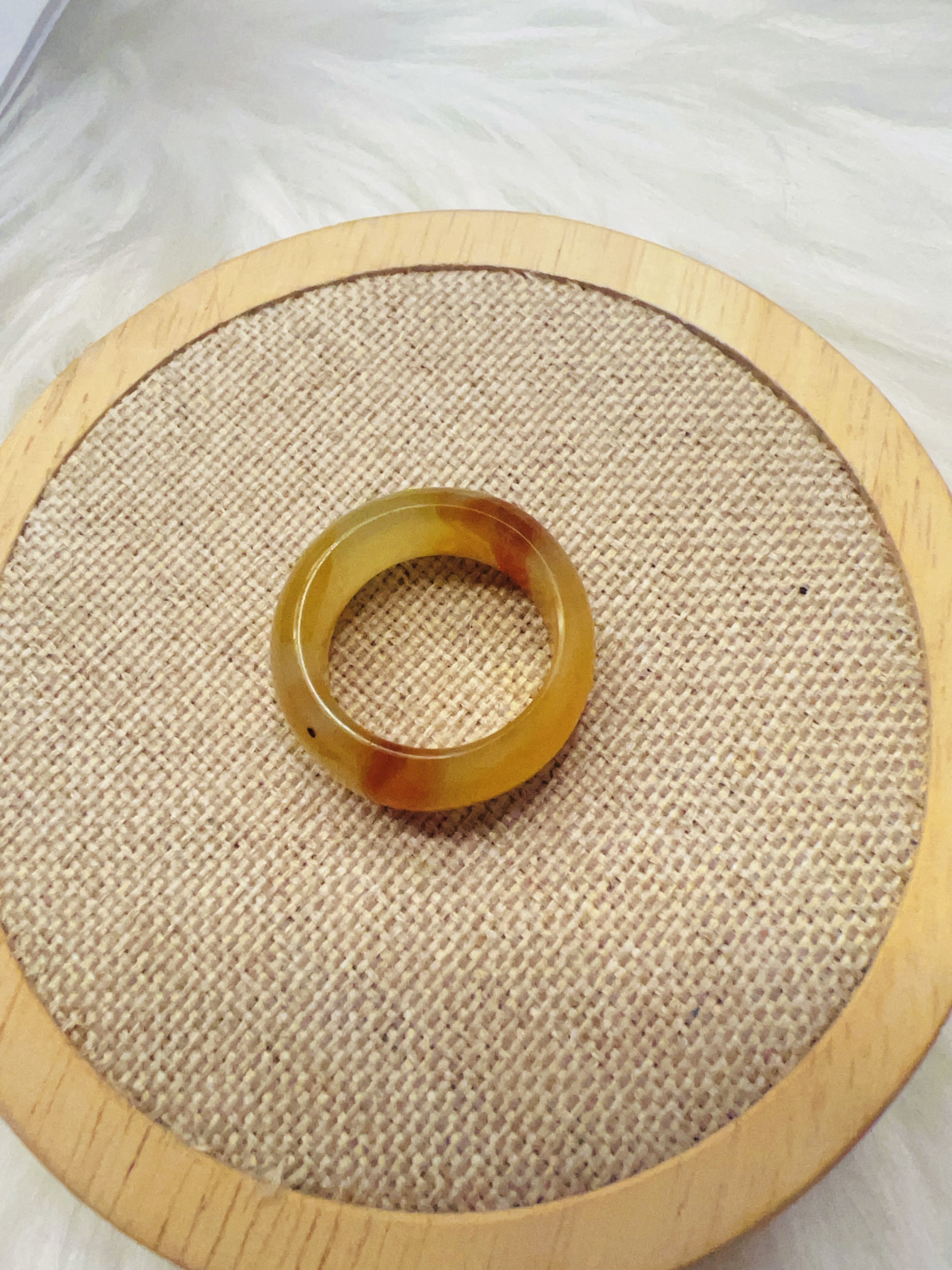 16.7精品时尚岫玉戒圈13号